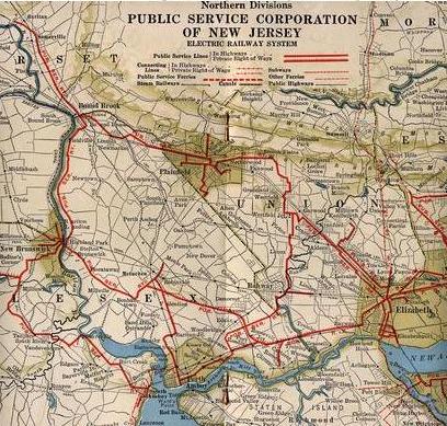1925 trolley map
