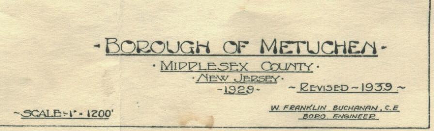 Metuchen map 1939