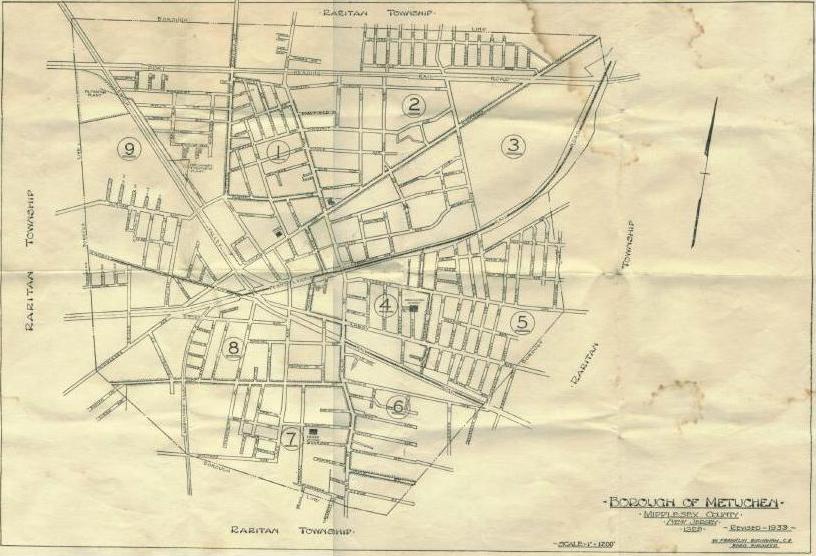 Metuchen map 1939