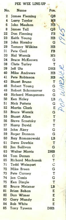 Pop Warner 1965