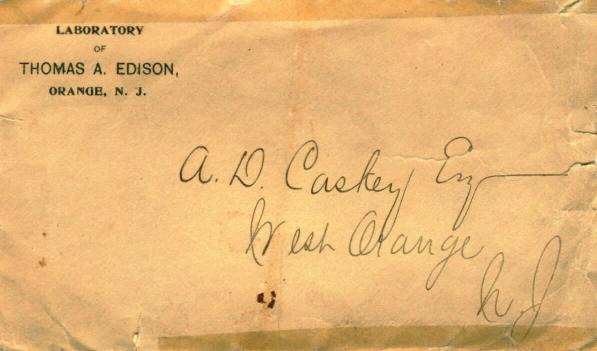 Envelope addressed to Caskey
