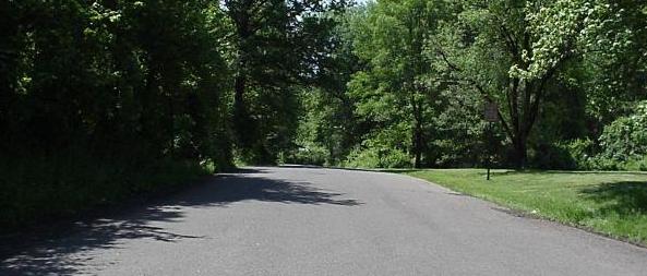 view south on Tower Rd from Christie